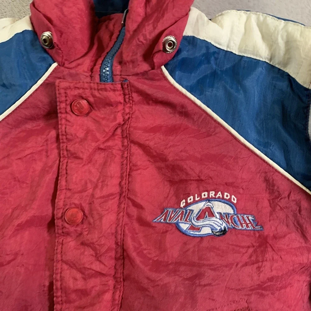 Colorado Avalanche Jacket Youth Small Reversible Red‎ Blue NHL Hockey Pro Tuff